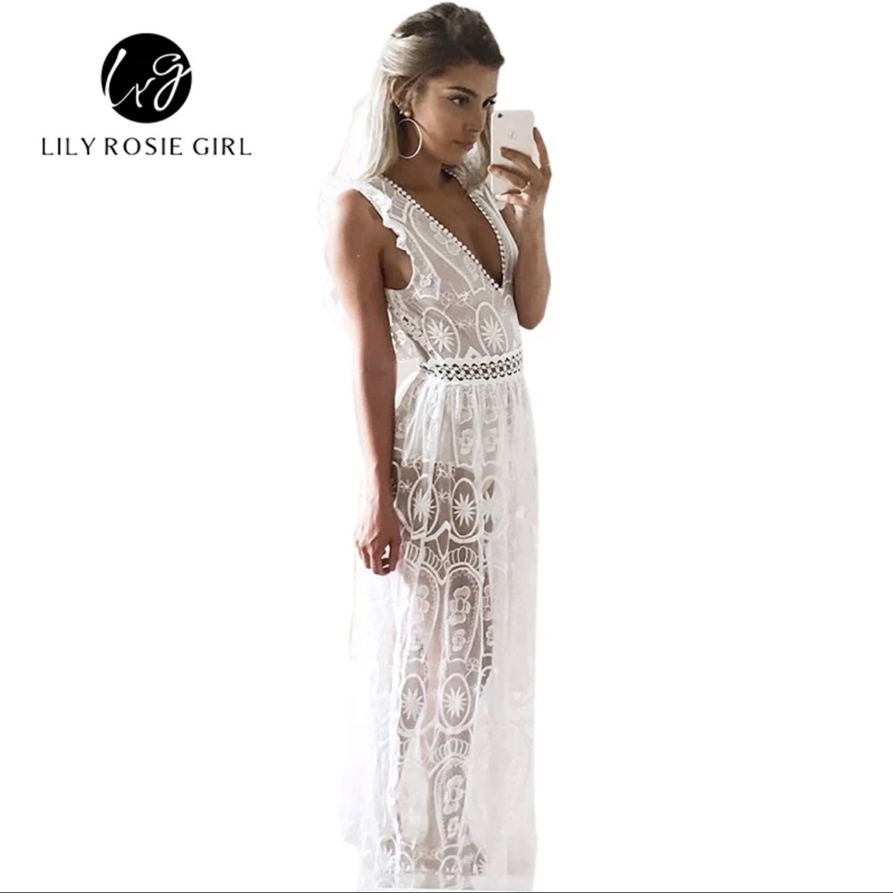 Lily Rosie girl white dress